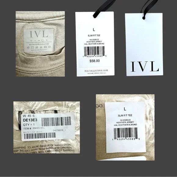 IVL Women’s Slim Fit Beige Minimalist Short Sleeve T-Shirt Sz L - Picture 16 of 16